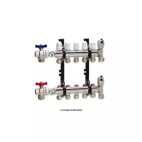 Colector Hidroflex 6 Salidas Bronce 1226 Calefaccion X Piso - comprar online