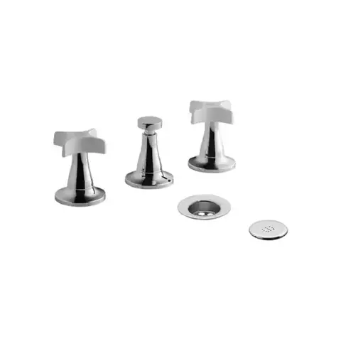 Griferia De Bidet Fv Petalo 295/m3 Blanco Cierre Ceramico Acabado Cromado - comprar online