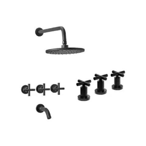 Combo Griferia Peirano Black Velvet Ducha Embutir + Bidet - comprar online