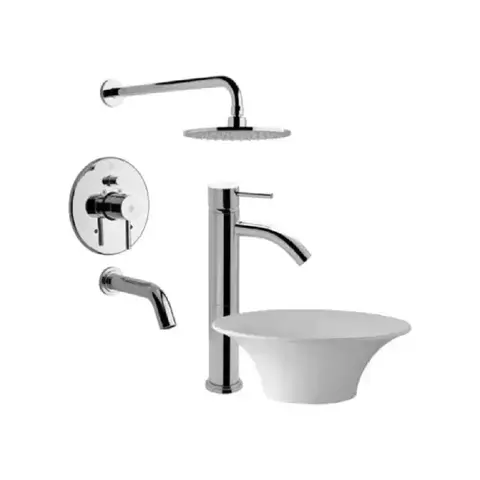 Combo Grifería Fv Temple 87 Monocomando Ducha Lavatorio Alto - comprar online