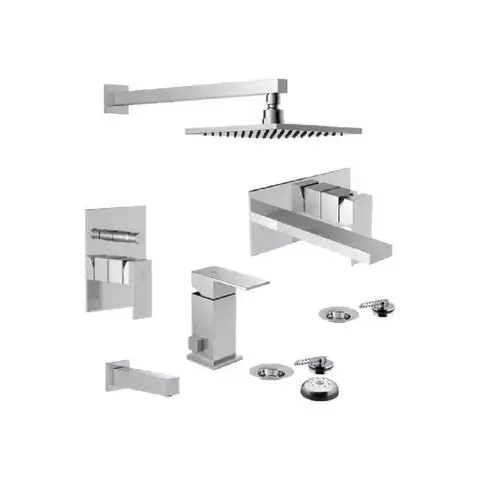 Combo Monocomando Fv Dominic New Lavatorio Pared Ducha Bidet - comprar online