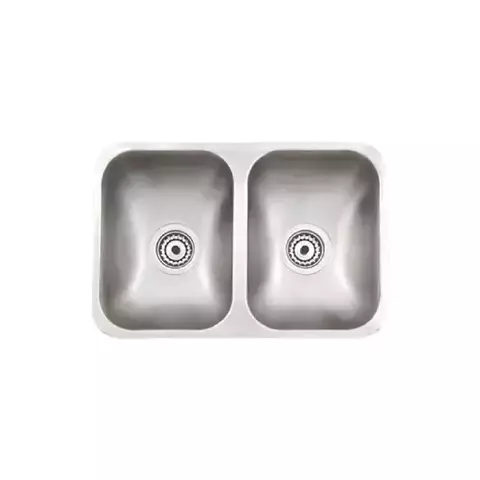 Bacha Cocina Mi Pileta 204 5 Doble 57 X 37 X 15 Cm Color Plateado - comprar online