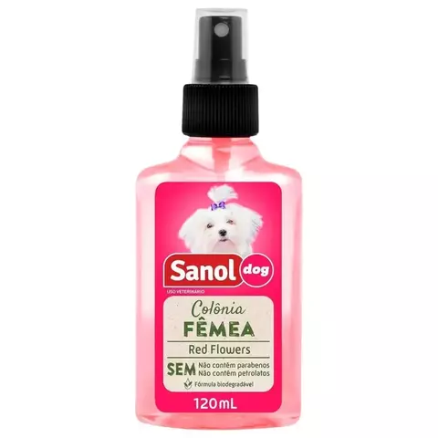 Colônia Perfume Fêmea Red Flowers Sanol Dog 120ml