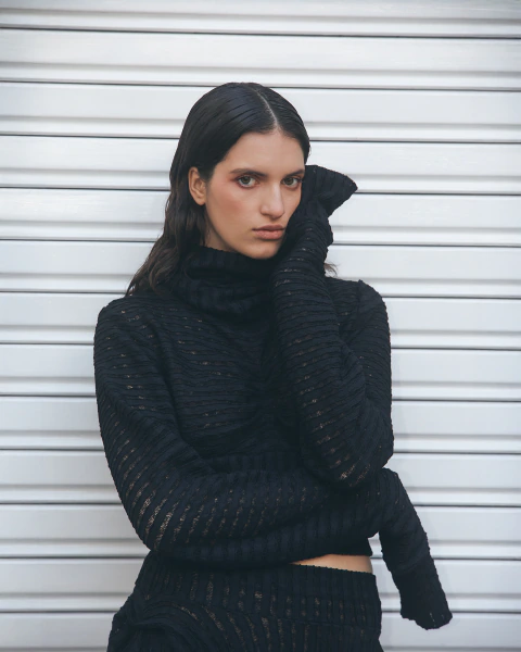 POLERA CROPPED TRAMADA