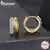 Brinco Argola Feminino Moissanite 0.3CT – Estilo Huggies Duplo Bamoer com Brilho Intenso - loja online