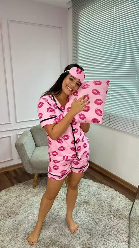 Pijama Americano Suede 4 Beijinho - comprar online
