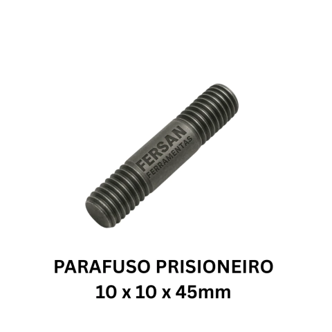 Parafuso Prisioneiro 10 x 10 x 45 mm – Passo 1,5 – Pacote com 10 Peças - comprar online