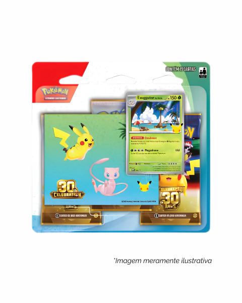 Pokemon Celebração de 30 Anos - Blister Triplo com Adesivo - Exeggutor
