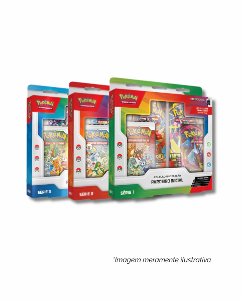 Box Pokemon Parceiro Inicial - KIT Serie 1, 2 e 3