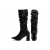 Bota Franzida Slouchy Bico Fino Salto Grosso Arrasadora - comprar online