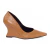 Scarpin Anabela Salto Geométrico Escultural Curvo Caramelo AVS 98.002C
