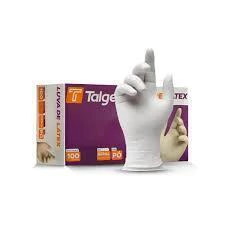 LUVA LATEX C/PÓ G TALGE C/ 100UND