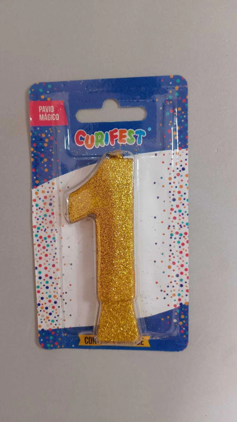 VELA CONCEPT GLITTER N-1 DOURADO UNID