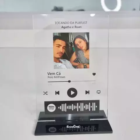 Placa Spotify Interativa Personalizada Com Foto E Musica