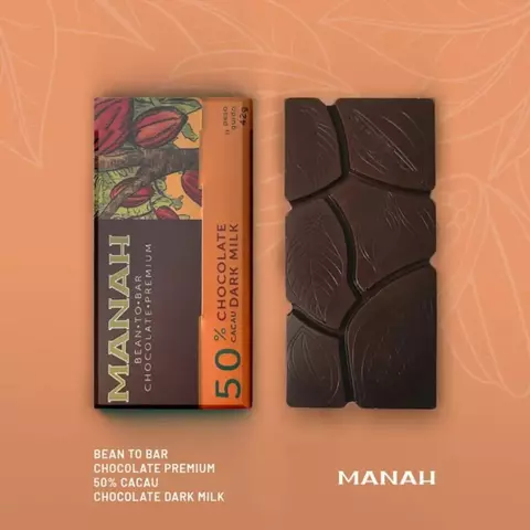 Manah Chocolate Premium 50% Cacau Dark Milk - comprar online