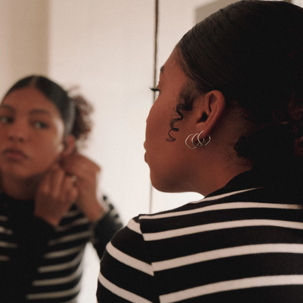 Argola Quadrada Prata