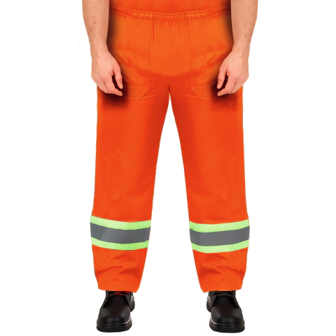 Calça Plus Size Laranja Refletivo - AJF Uniformes