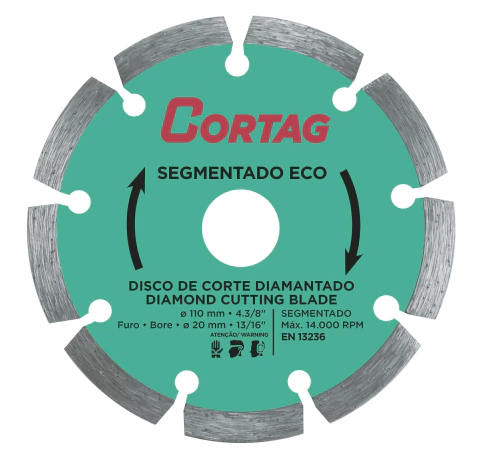Disco De Corte Diamantado Segmentado Eco 110mm - Cortag