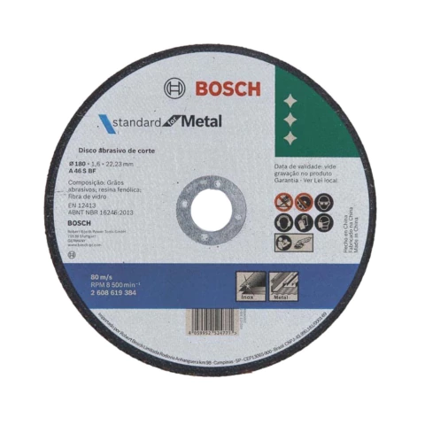 Disco De Corte Standard Metal 180x1,6mm - Bosch