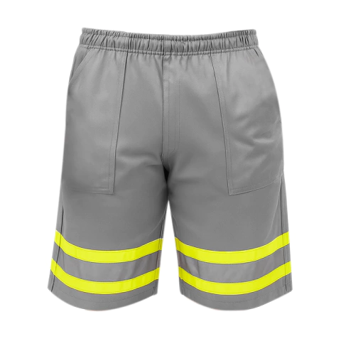Bermuda Cinza Refletivo Elástico Total - AJF Uniformes