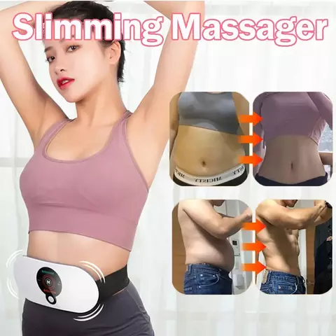 Ems massageador abdominal fino elétrico cintura trainer gordura celulite queima