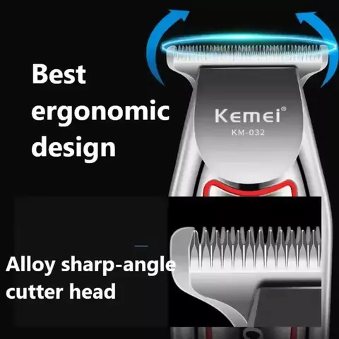 Kemei profissional aparador de cabelo elétrico aparador de barba para homens máquina de cortar cabelo máquina de corte de cabelo kit aliciamento KM-032