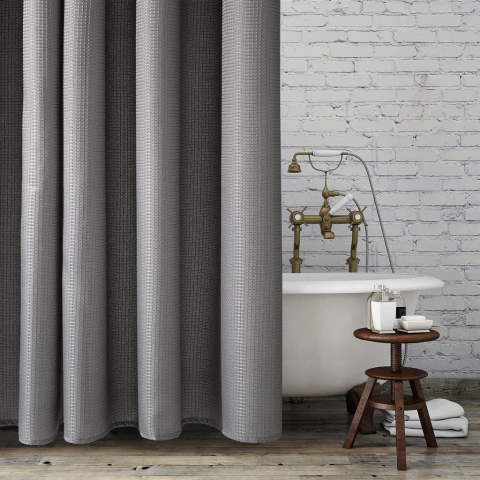Set de baño cuadros jacquard