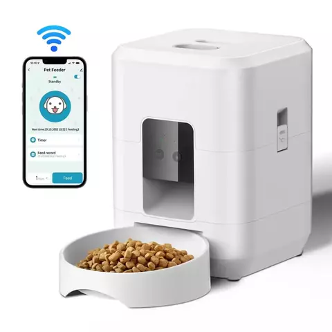 Alimentador Inteligente Automático para Animais de Estimação – Dispenser de Ração para Cães e Gatos