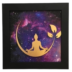 Quadro Meditação Universo Lua - Violeta