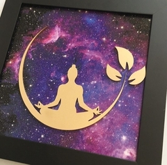 Quadro Meditação Universo Lua - Violeta - comprar online