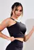 Top Cropped Fitness Preto Duplo Alcinha Super Sustentação Academia | REF: SV9 - GKM Fitness