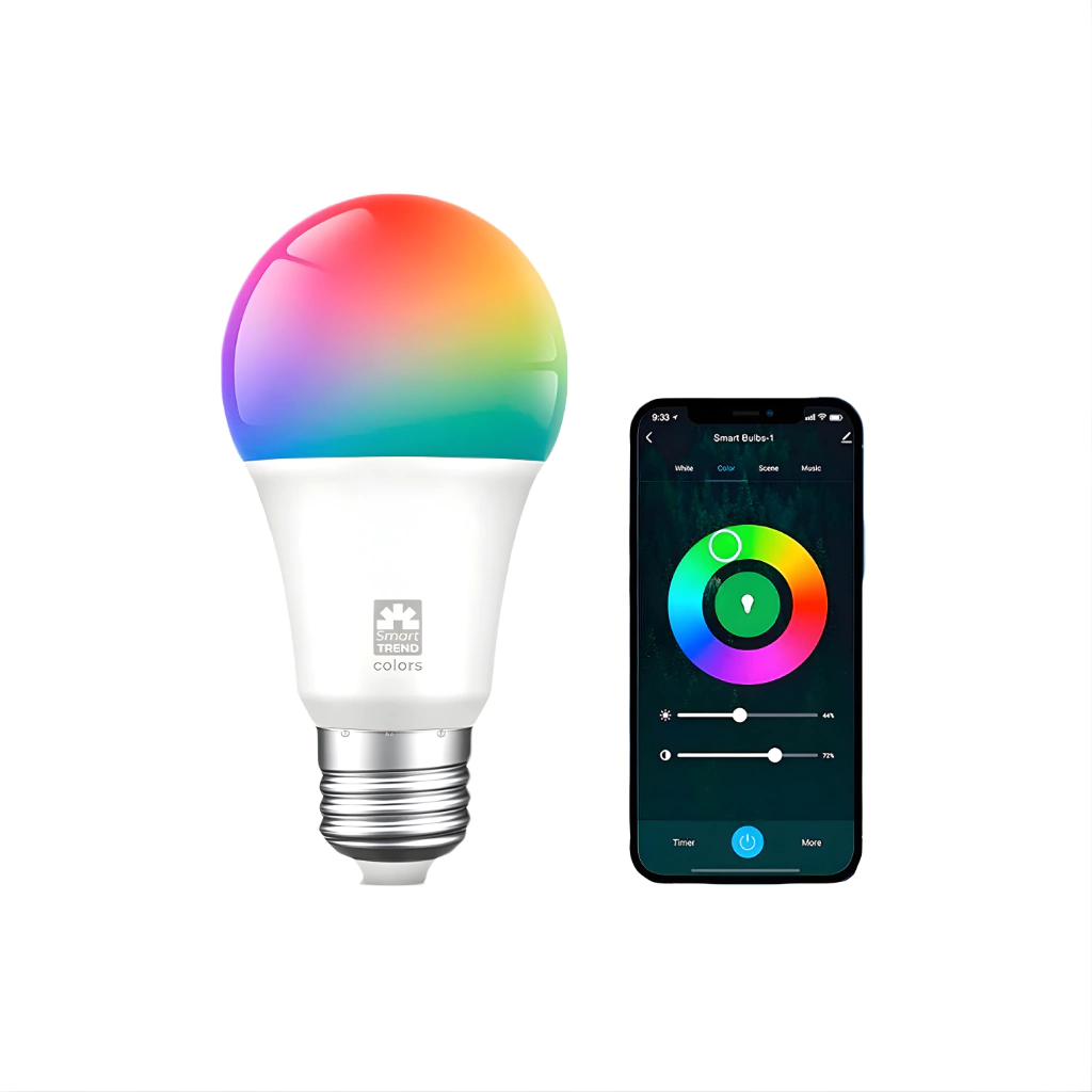 Lâmpada Smart LED Wi-Fi Colors (11W) – Compatível com Alexa e Google Home
