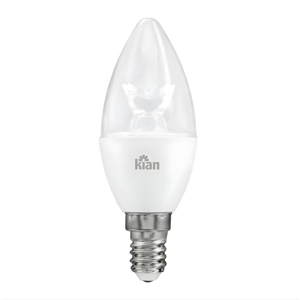 Lâmpada LED Vela Bulbo Claro 4W – Luz Branca Fria (6.500K) – Base E14 Bivolt