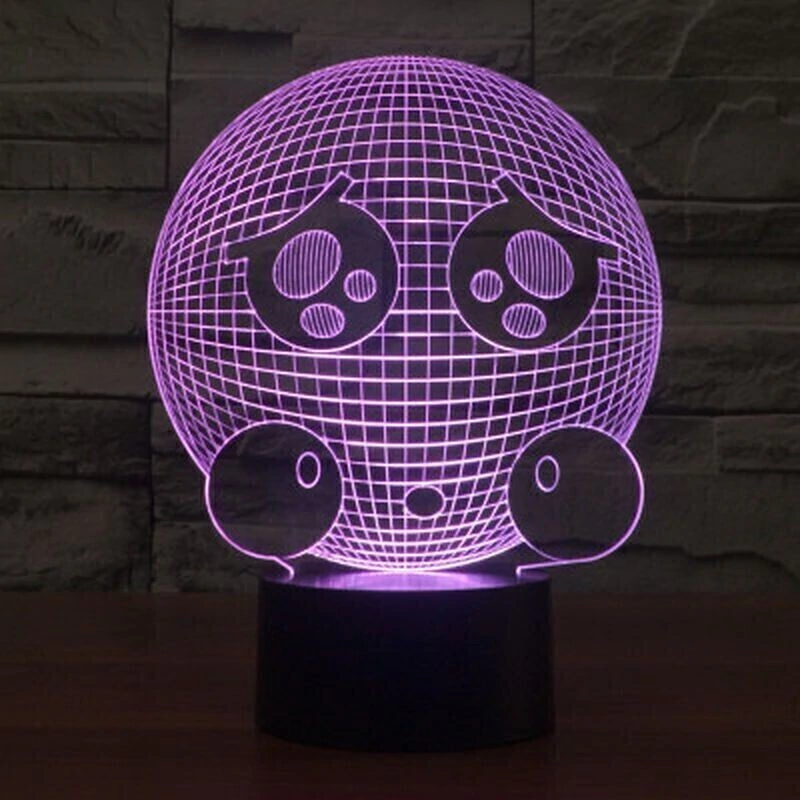 Luminária Led 3d E Acrílico Night Light Usb Pilha