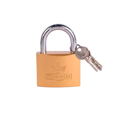Cadeado Tetra 50mm em Latão Maciço com 3 Chaves