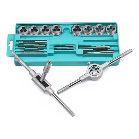 Jogo Rosca Macho e Tarraxa (UNC) 20 Peças com Vira em Estojo