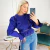 BLUSA C/ DETALHES EM GRUIPIR AZUL MARINHO - vfstoremultimarcas