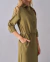 VESTIDO CHAMISE LINHO VERDE OLIVA - comprar online