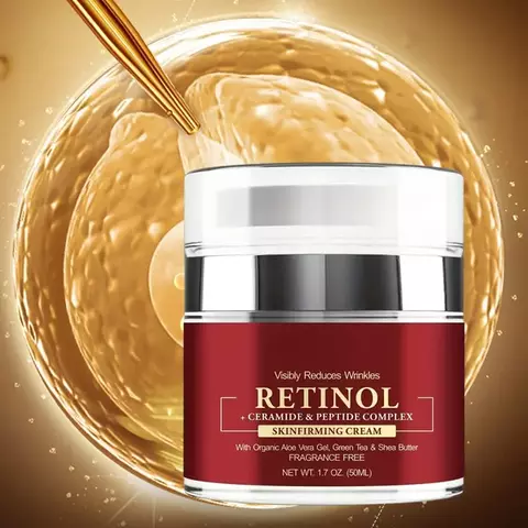 Creme Facial com Retinol + Ceramidas & Peptídeos – Anti-Idade e Firmeza da Pele | 50ml