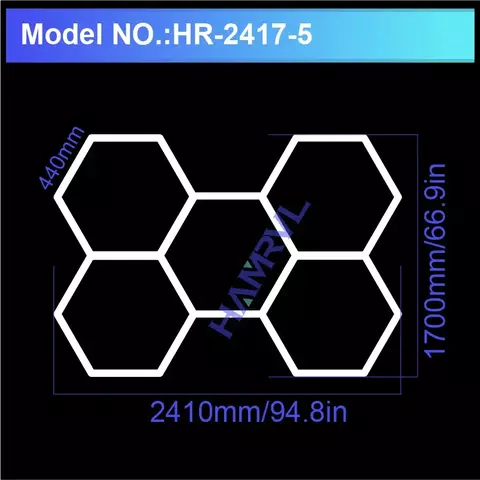 Painel de Iluminação Hexagonal para Barbearia – Estilo e Modernidade no Seu Espaço!