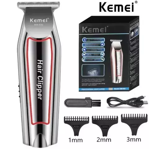Máquina de Acabamento Profissional Kemei KM-832 – Recarregável e de Alta Precisão