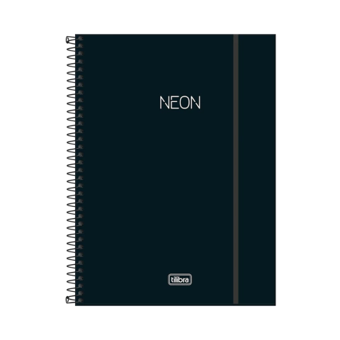 CADERNO ESPIRAL CAPA PLÁSTICA UNIVERSITÁRIO 10 MATÉRIAS NEON 160 FOLHAS - Papelaria Giga
