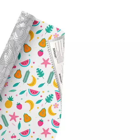 PLÁSTICO AUTO ADESIVO LEOTACK TROPICAL 45CMX10M 80MIC - comprar online