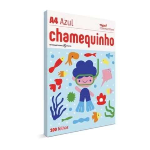 PAPEL SULFITE CHAMEQUINHO 100 FOLHAS COLORIDAS - comprar online