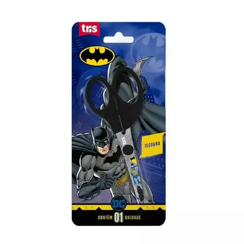 TESOURA ESCOLAR - LÂMINA DECORADA - 13CM - BATMAN - comprar online