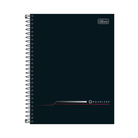 CADERNO EXECUTIVO ESPIRAL CAPA DURA COLEGIAL ORGANIZER 80 FOLHAS