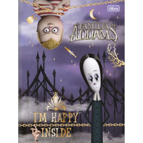 CADERNO BROCHURA CAPA DURA UNIVERSITÁRIO FAMÍLIA ADDAMS 80 FOLHAS - TILIBRA - comprar online