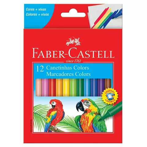 CANETINHA HIDROGRÁFICA FABER-CASTELL 12 CORES - comprar online