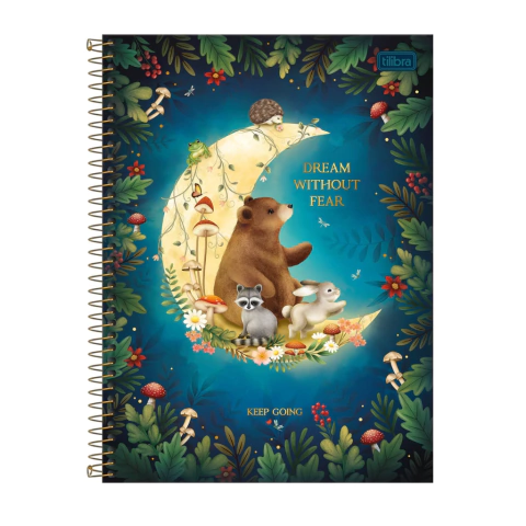 CADERNO ESPIRAL CAPA DURA UNIVERSITÁRIO 10 MATÉRIA LOVELAND 160 FOLHAS - loja online