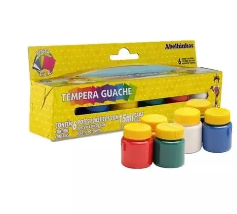 TEMPERA GUACHE 6 CORES 15 ML CADA ACRILEX - comprar online